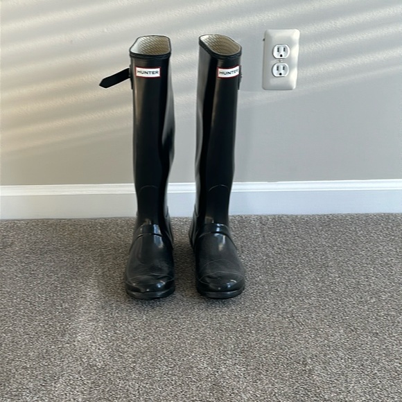 Hunter Shoes - Hunter Women’s Tall Black Rainboots, Size 8